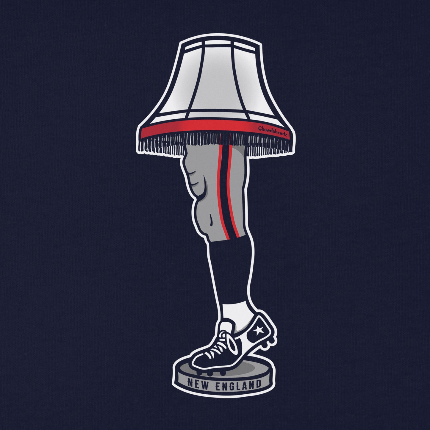 New England Football Holiday Leg Lamp Youth T-Shirt - Chowdaheadz