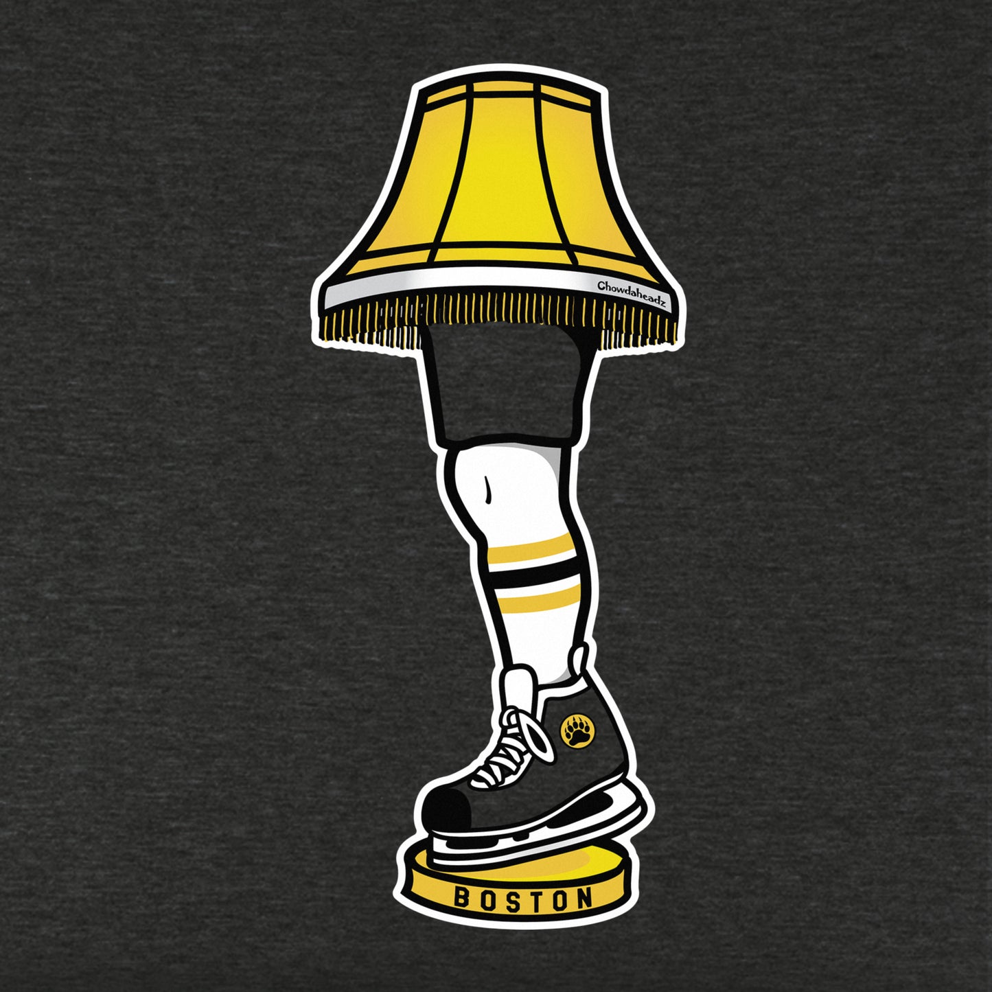 Boston Hockey Holiday Leg Lamp Youth Hoodie - Chowdaheadz