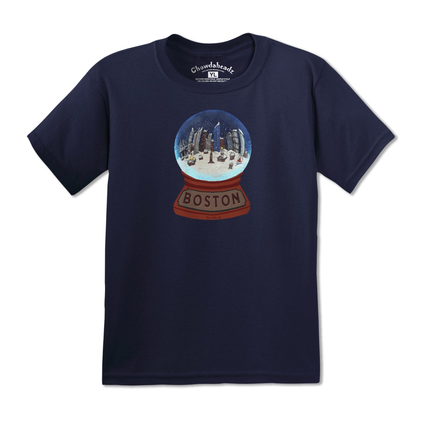 Boston Snow Globe Youth T-Shirt - Chowdaheadz