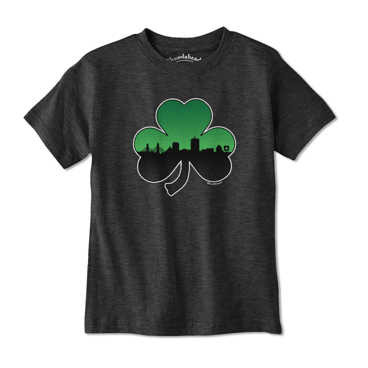 Boston Shamrock Skyline Youth T-Shirt - Chowdaheadz
