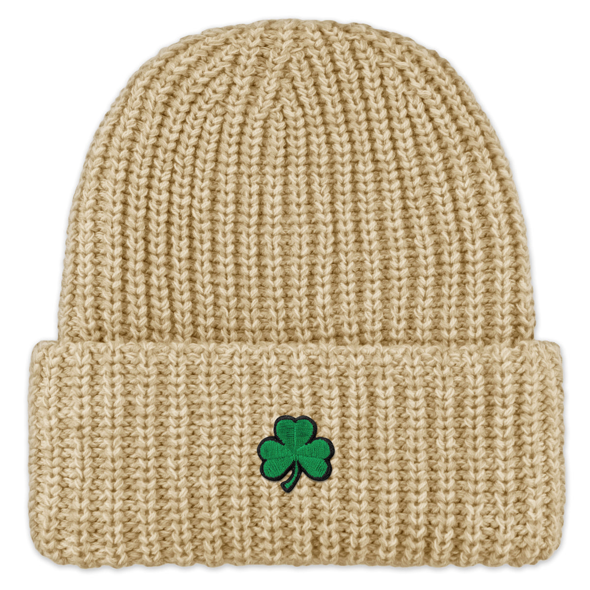 Mini Shamrock Chunky Knit Winter Hat