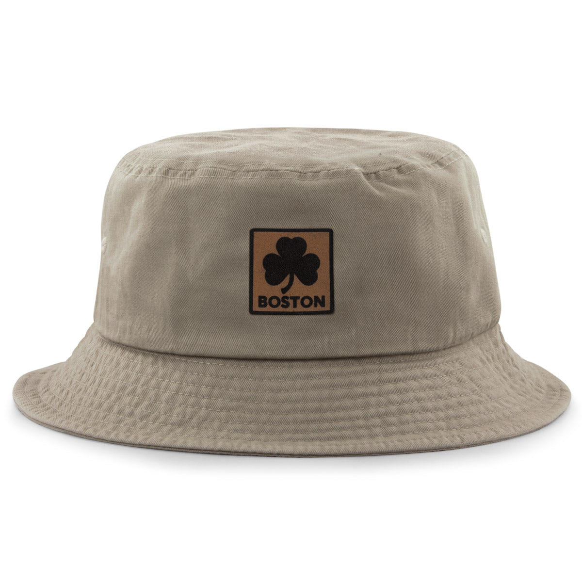 Boston Shamrock Leather Patch Bucket Hat - Chowdaheadz