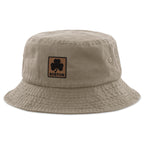 Boston Shamrock Leather Patch Bucket Hat - Chowdaheadz