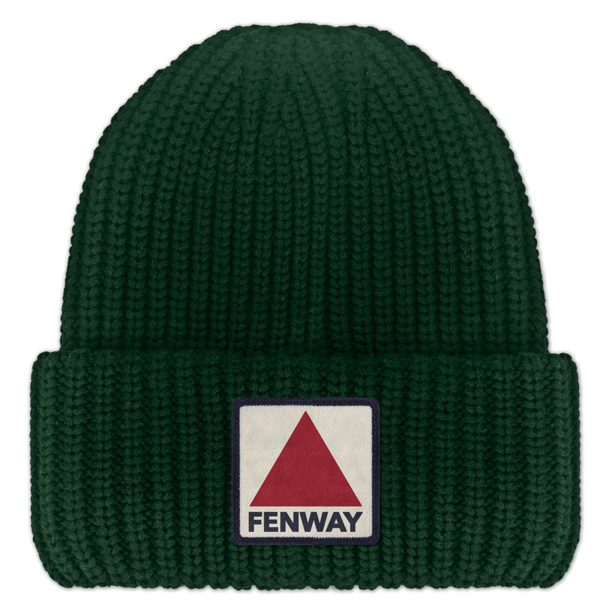 Fenway Printed Patch Chunky Knit Winter Hat - Chowdaheadz