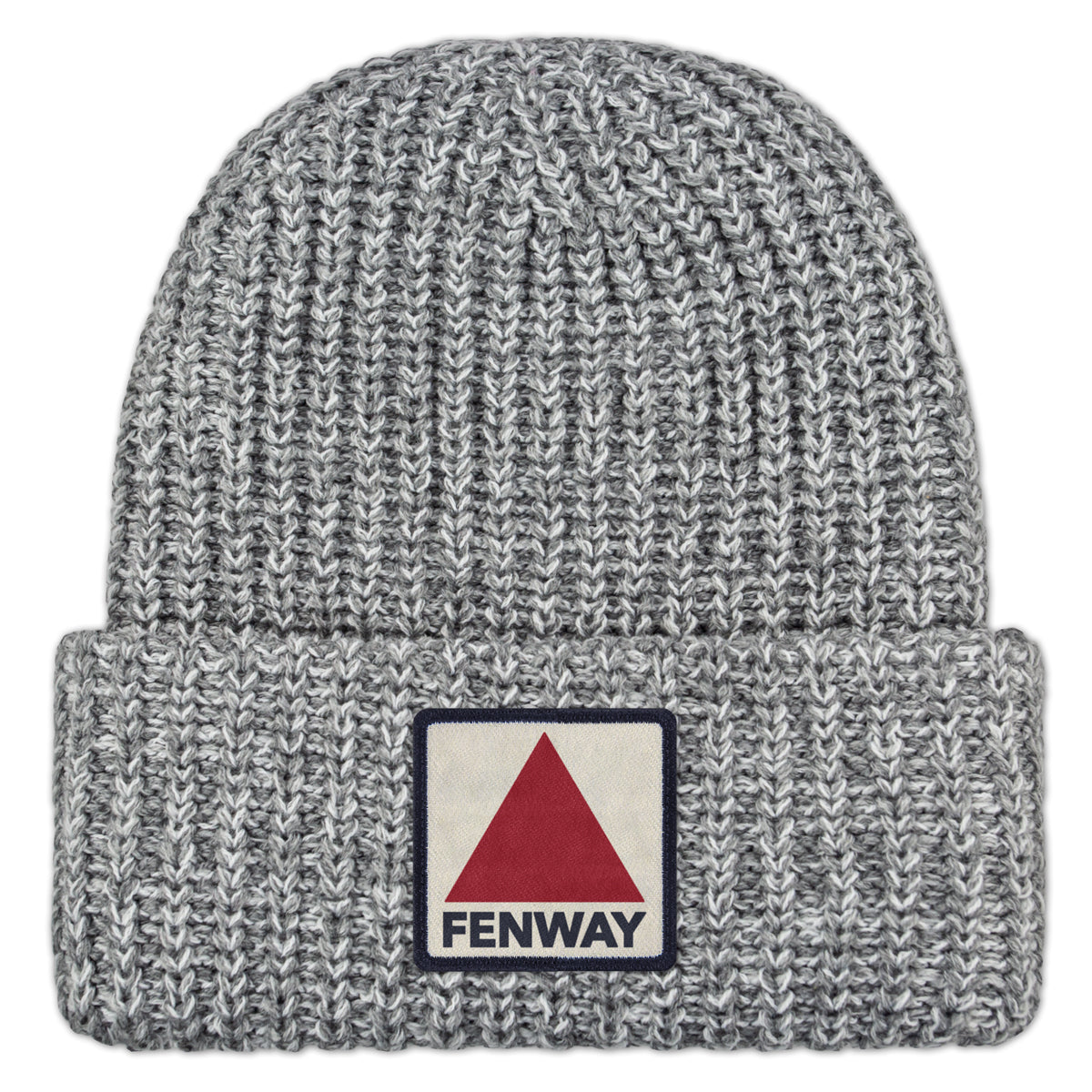 Fenway Printed Patch Chunky Knit Winter Hat - Chowdaheadz