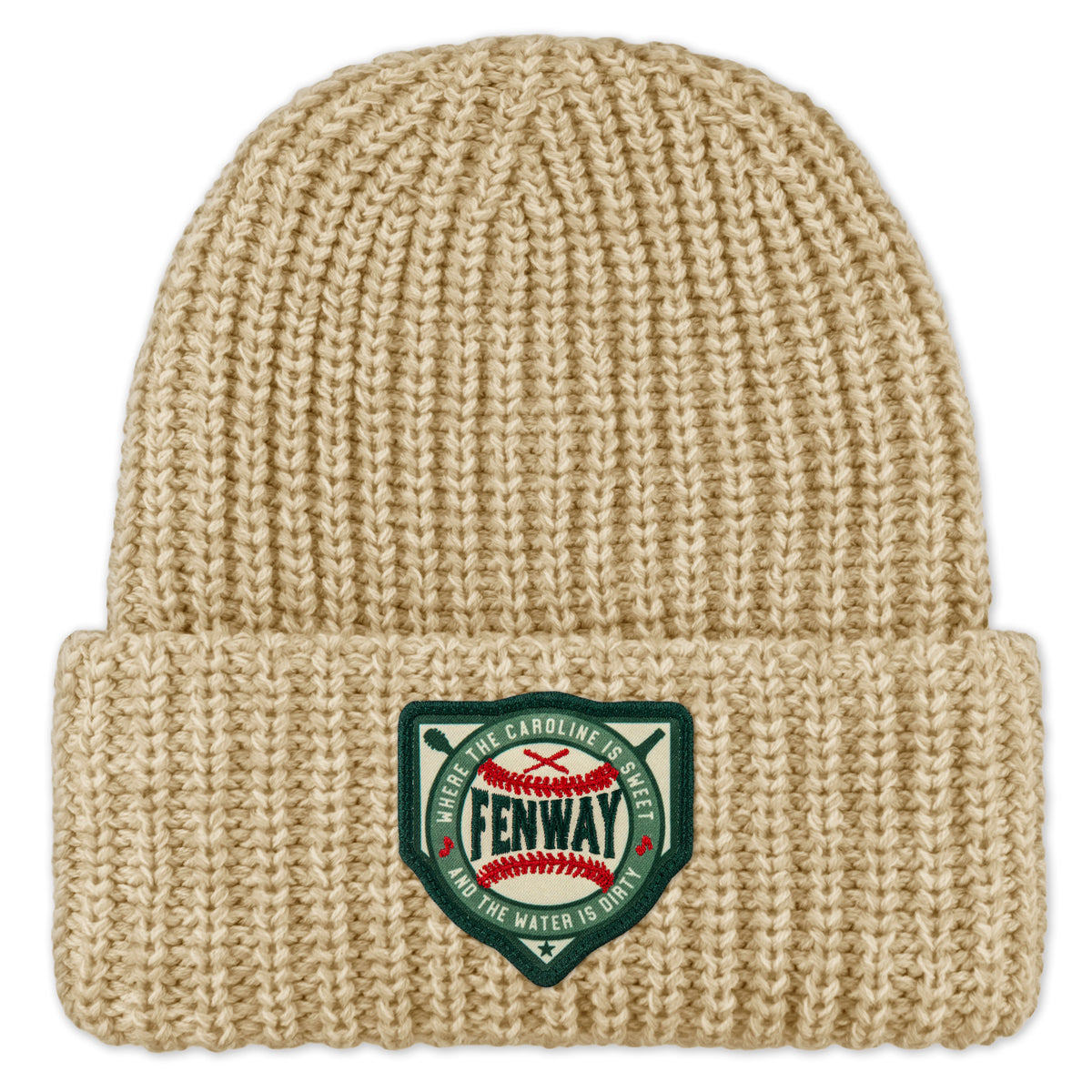Fenway Sweet & Dirty Patch Chunky Knit Winter Hat - Chowdaheadz