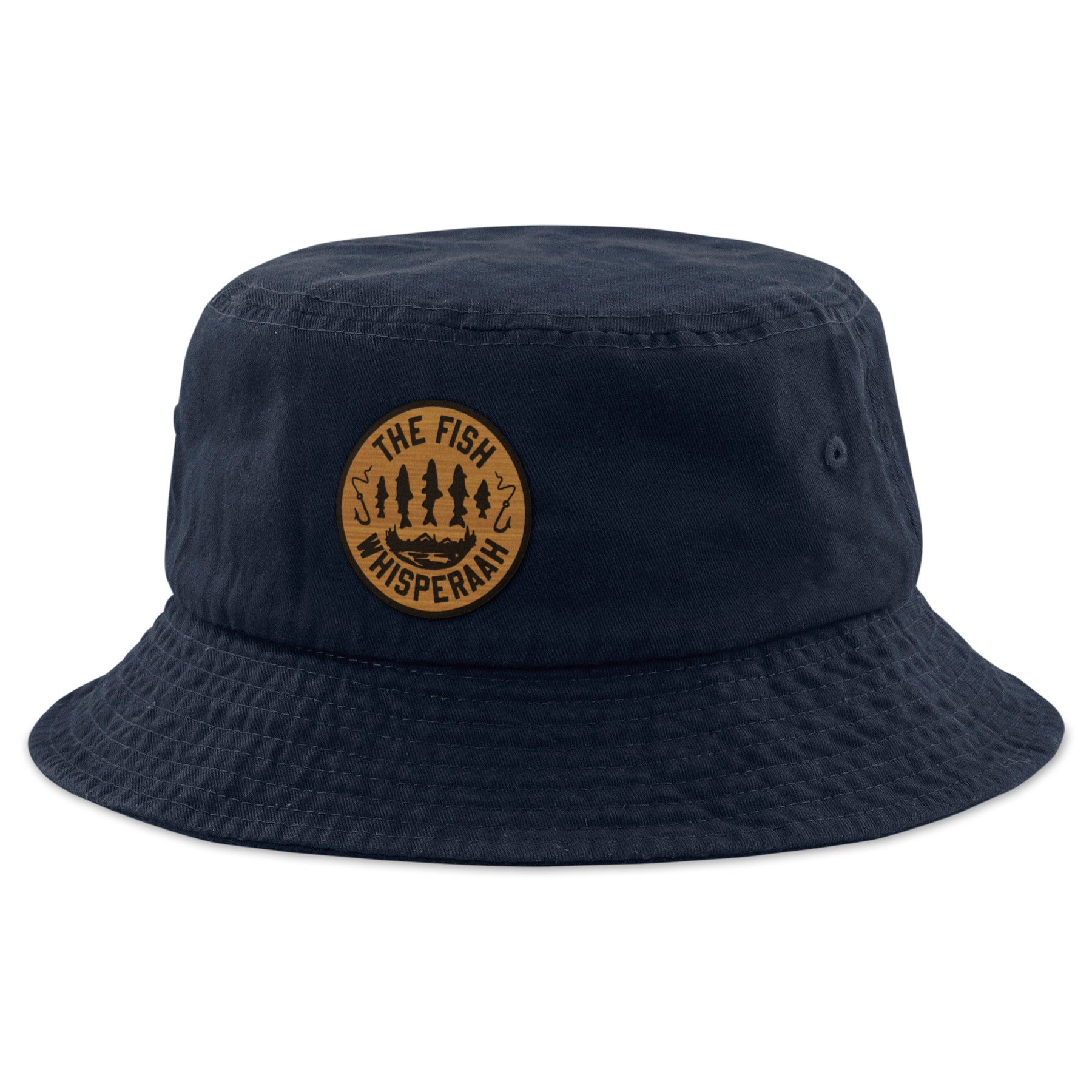 Fish Whisperaah "Wood Grain" Patch Bucket Hat - Chowdaheadz