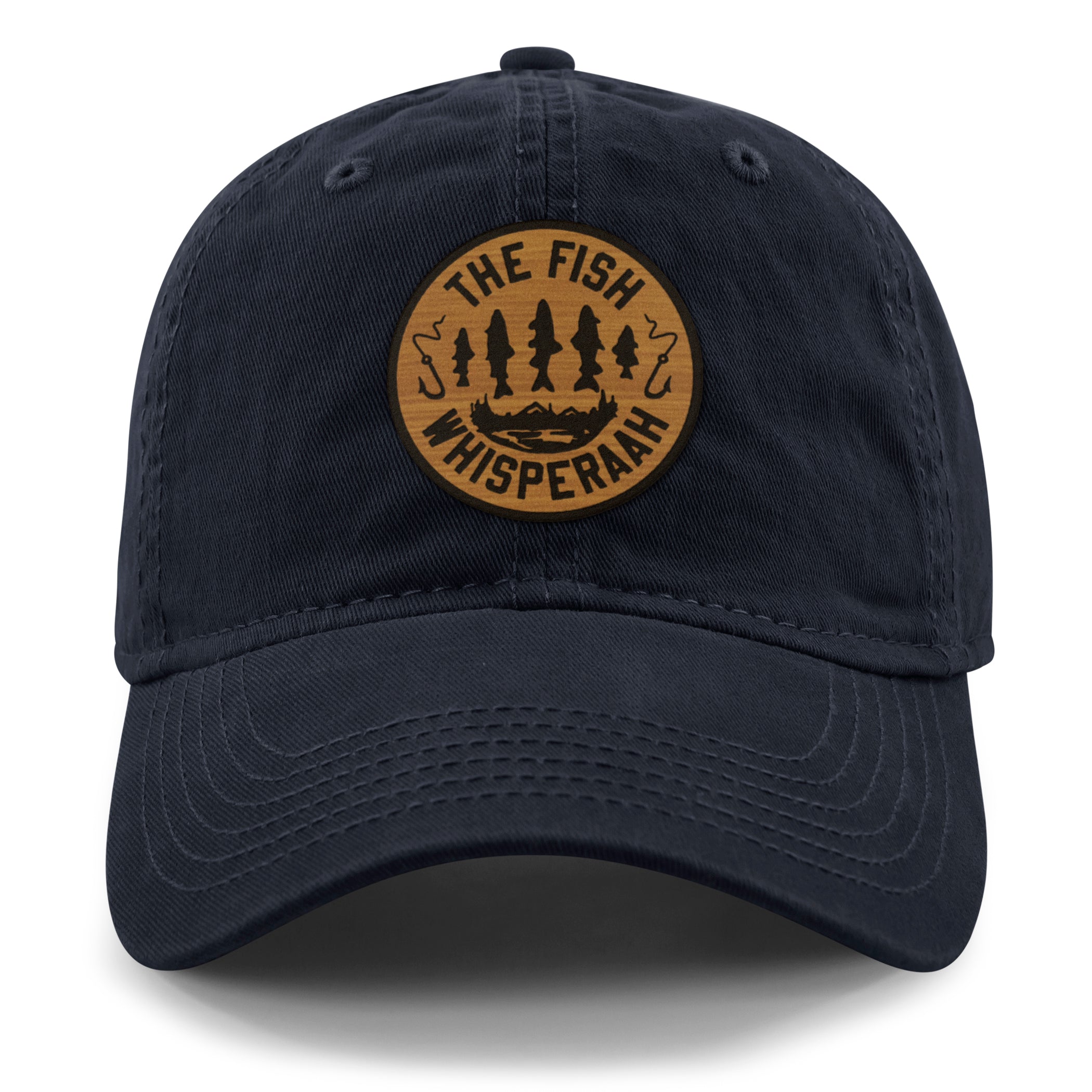 Fish Whisperaah "Wood Grain" Patch Dad Hat - Chowdaheadz