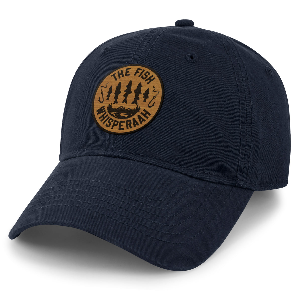 Fish Whisperaah "Wood Grain" Patch Dad Hat - Chowdaheadz