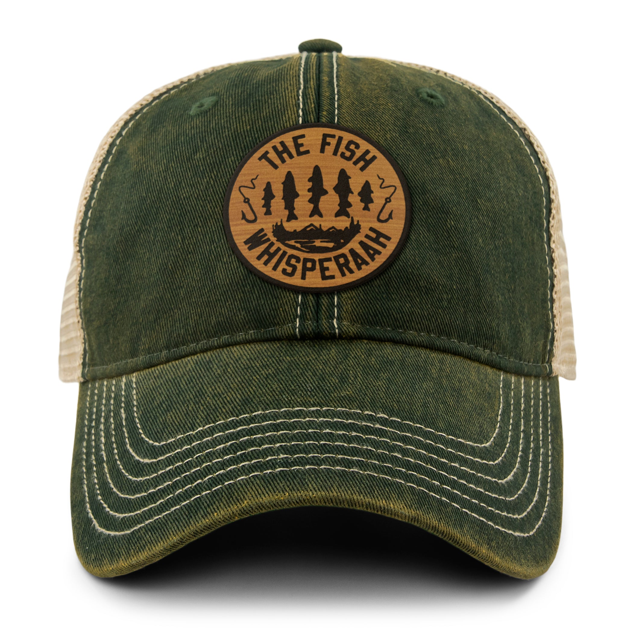 Fish Whisperaah "Wood Grain" Patch Dirty Water Trucker - Chowdaheadz