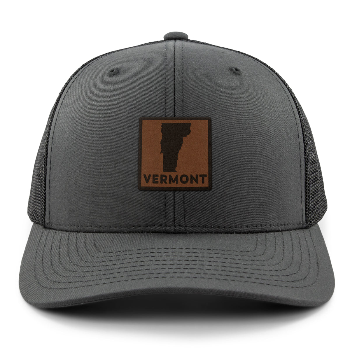 Vermont Leather Patch Classic Snapback Trucker Hat - Chowdaheadz