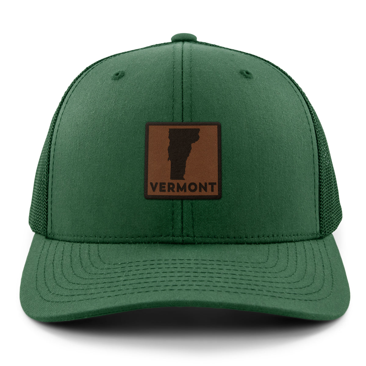 Vermont Leather Patch Classic Snapback Trucker Hat - Chowdaheadz