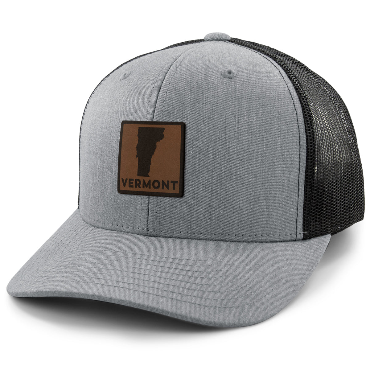 Vermont Leather Patch Classic Snapback Trucker Hat