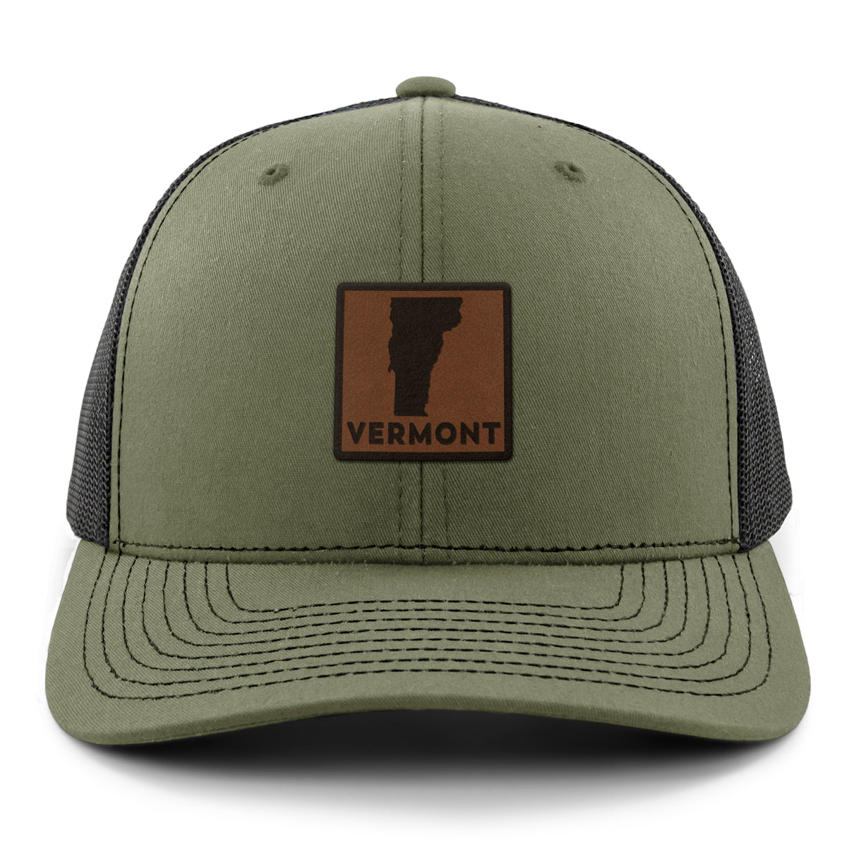 Vermont Leather Patch Classic Snapback Trucker Hat - Chowdaheadz