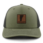 Vermont Leather Patch Classic Snapback Trucker Hat
