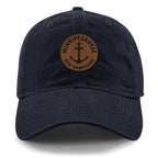 Lake Winnipesaukee Leather Patch Dad Hat - Chowdaheadz