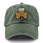 Shamrock On Tap Washed Dad Hat - Chowdaheadz