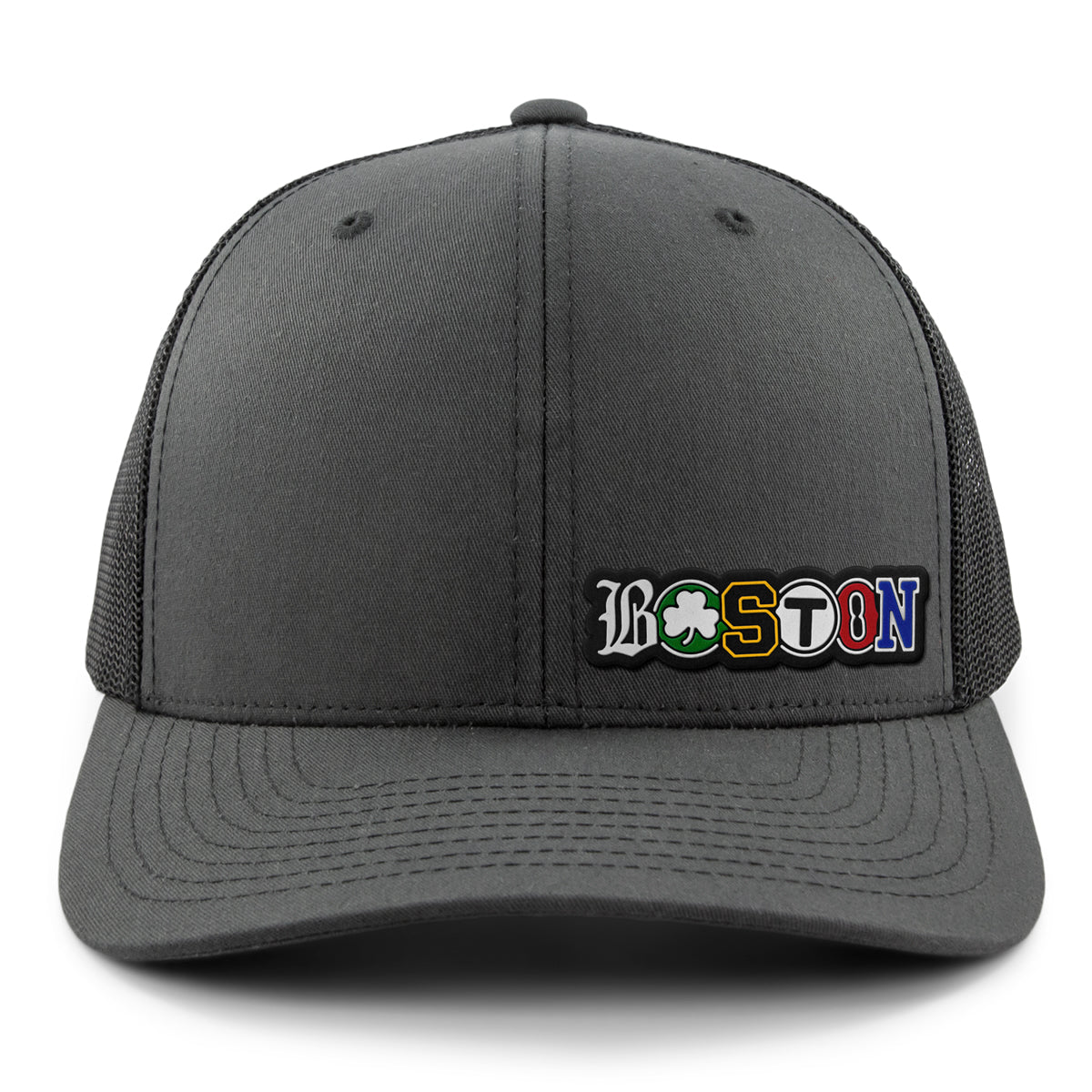 Boston Townie Pride PVC Classic Snapback Trucker Hat - Chowdaheadz