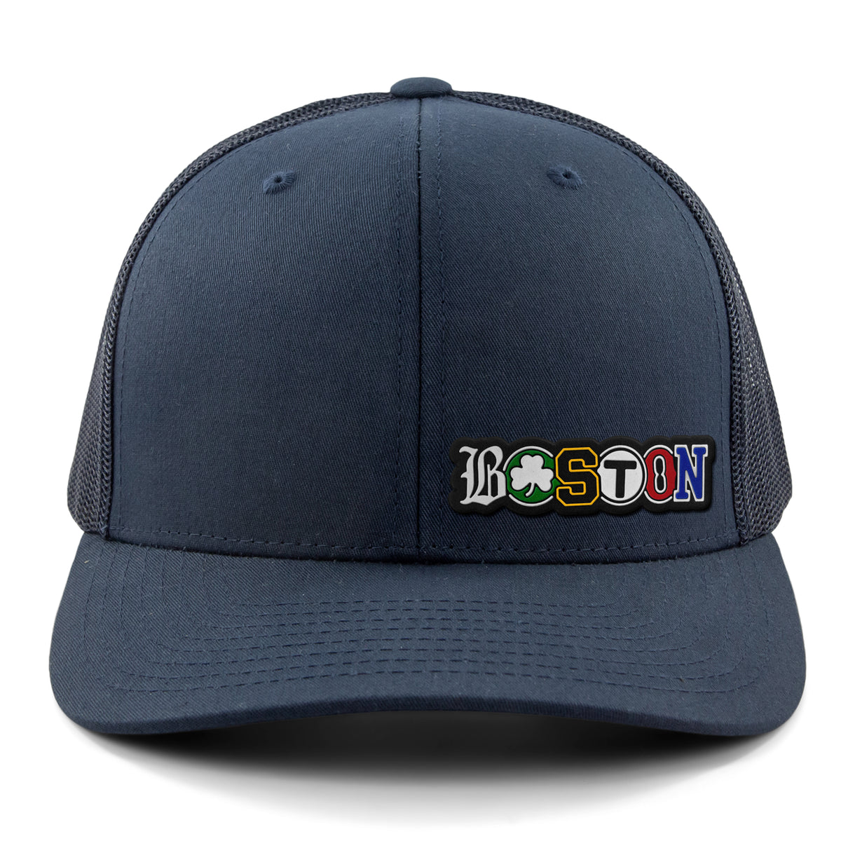 Boston Townie Pride PVC Classic Snapback Trucker Hat - Chowdaheadz