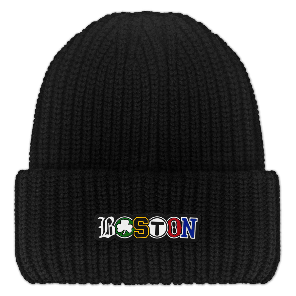 Boston Townie Pride PVC Chunky Knit Winter Hat