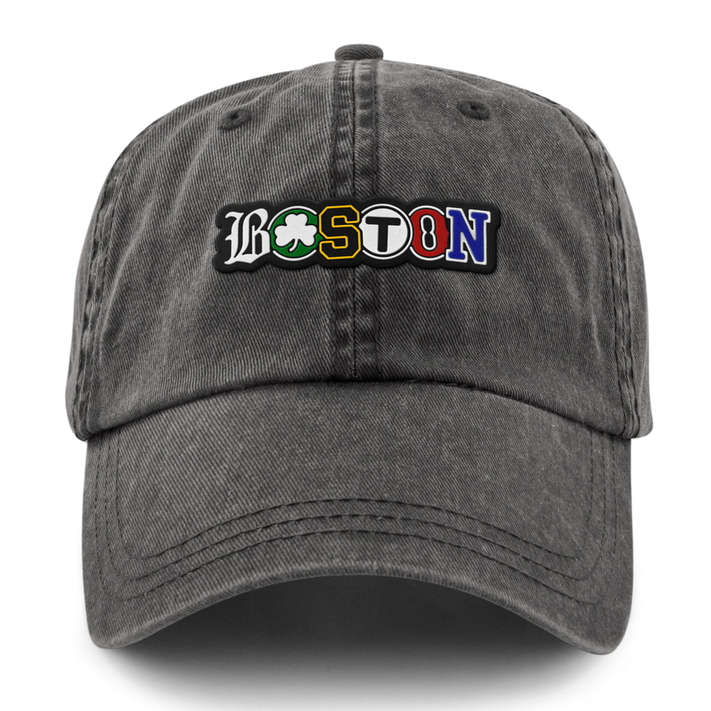 Boston Townie Pride PVC Washed Dad Hat - Chowdaheadz