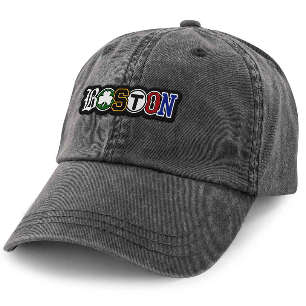 Boston Townie Pride PVC Washed Dad Hat - Chowdaheadz