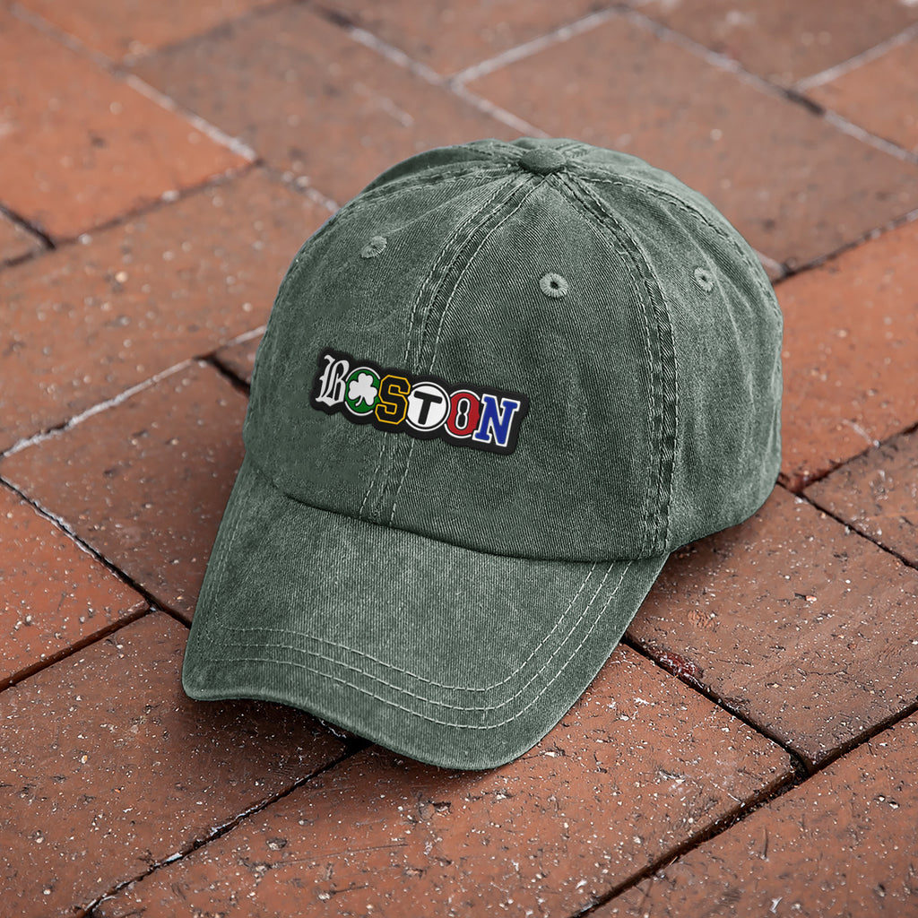 Boston Townie Pride PVC Washed Dad Hat - Chowdaheadz