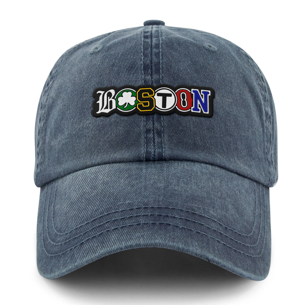 Boston Townie Pride PVC Washed Dad Hat - Chowdaheadz
