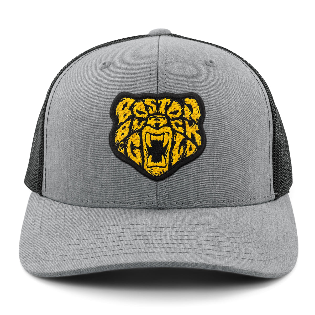 Black & Gold Bear Classic Snapback Trucker Hat