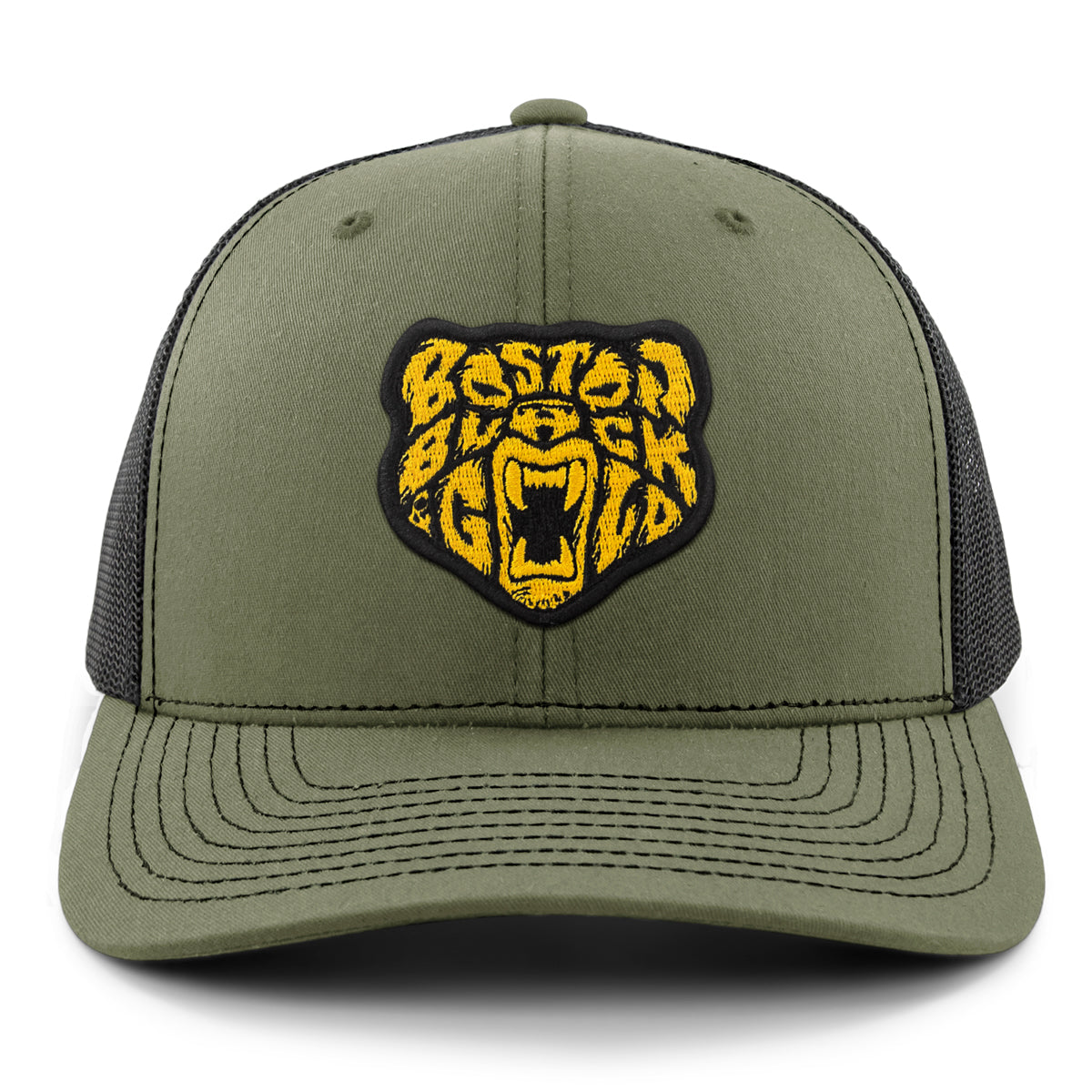 Black & Gold Bear Classic Snapback Trucker Hat