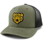 Black & Gold Bear Classic Snapback Trucker Hat