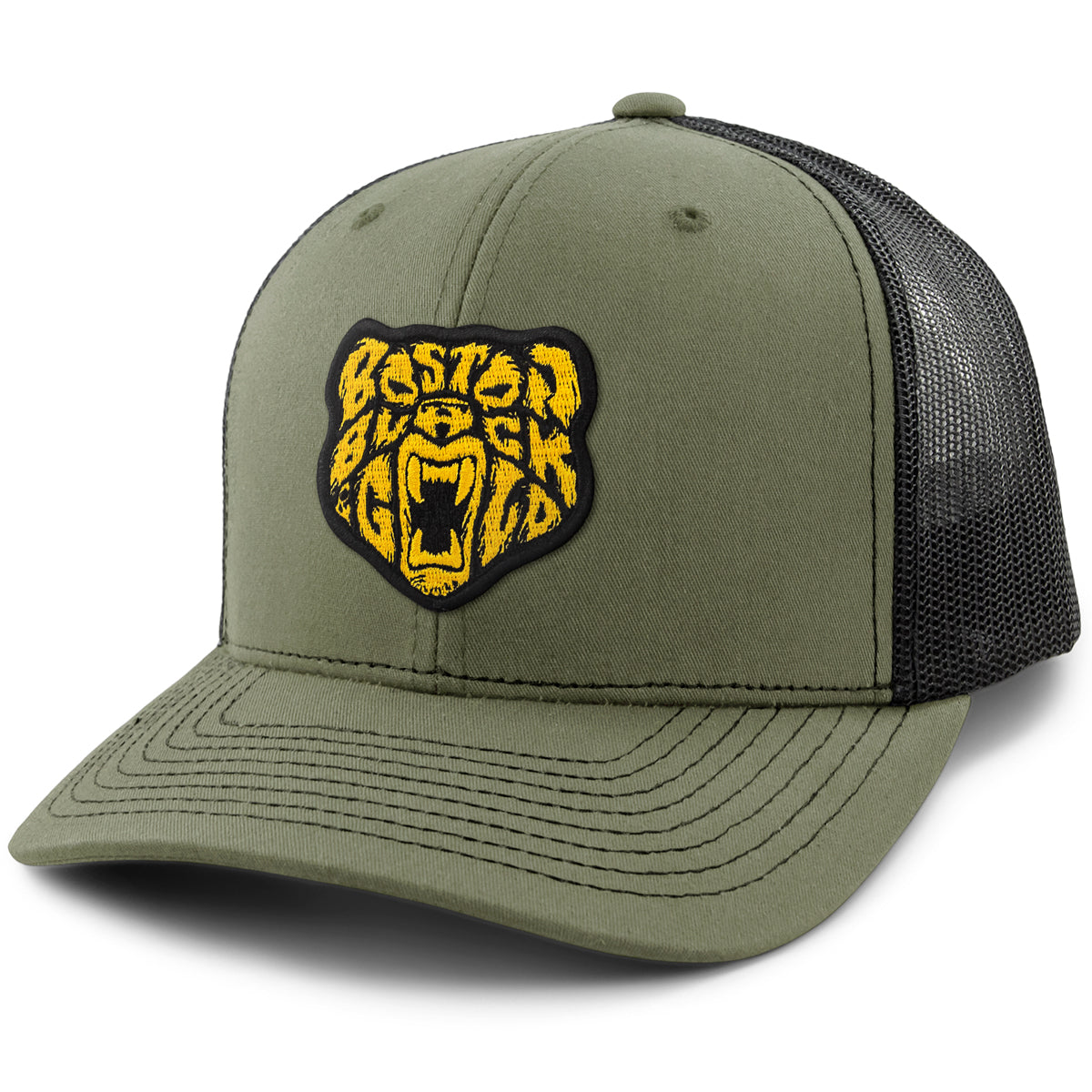 Black & Gold Bear Classic Snapback Trucker Hat