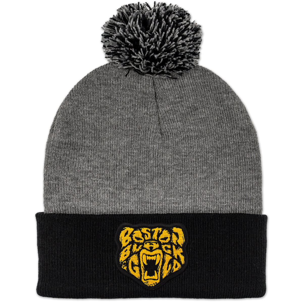 Black & Gold Bear Two Tone Knit - Chowdaheadz