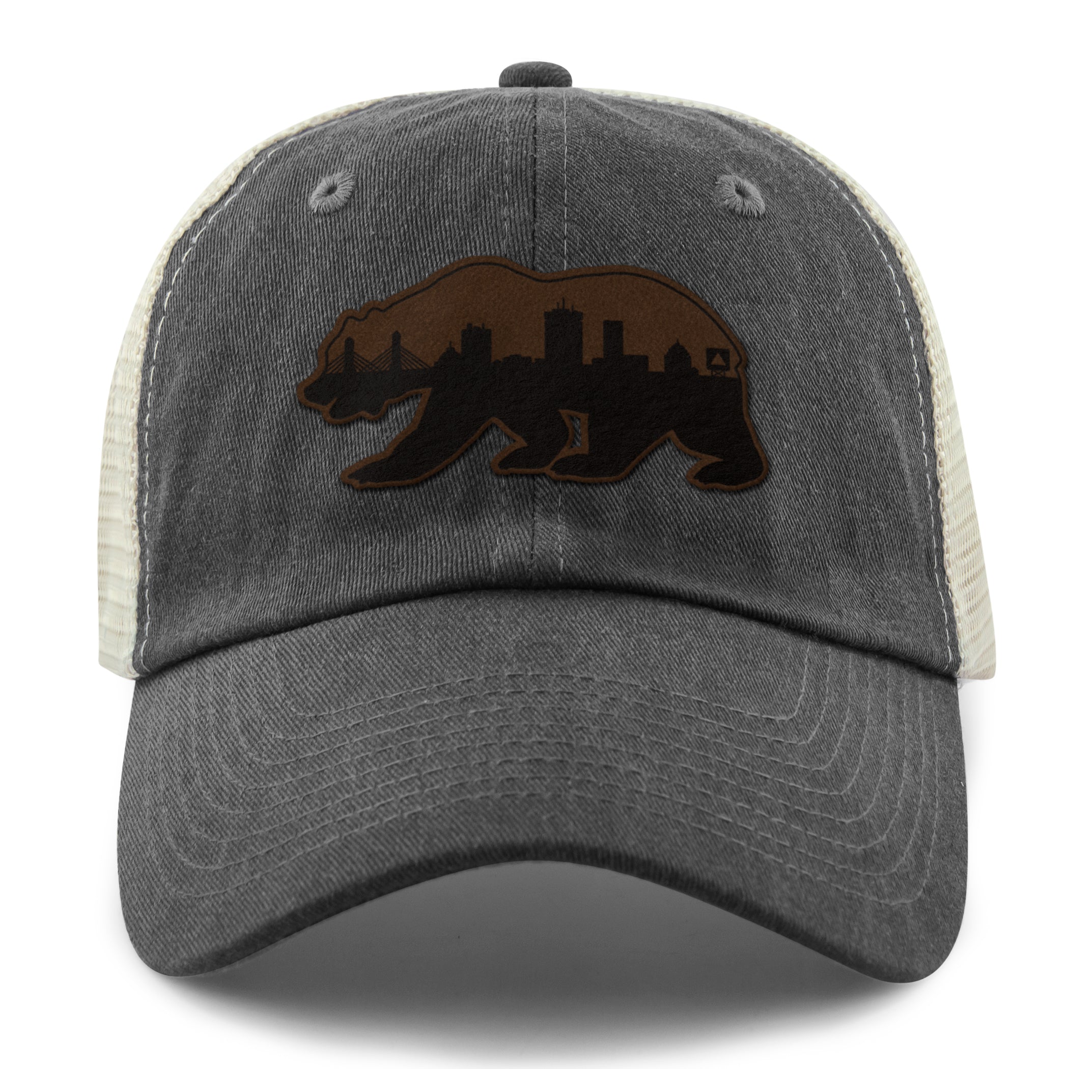 Boston Bear Skyline Leather Patch Relaxed Trucker - Chowdaheadz