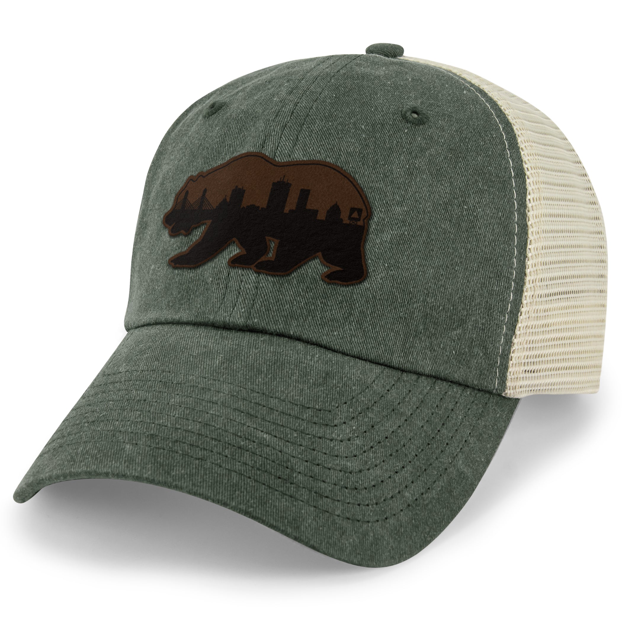 Boston Bear Skyline Leather Patch Relaxed Trucker - Chowdaheadz