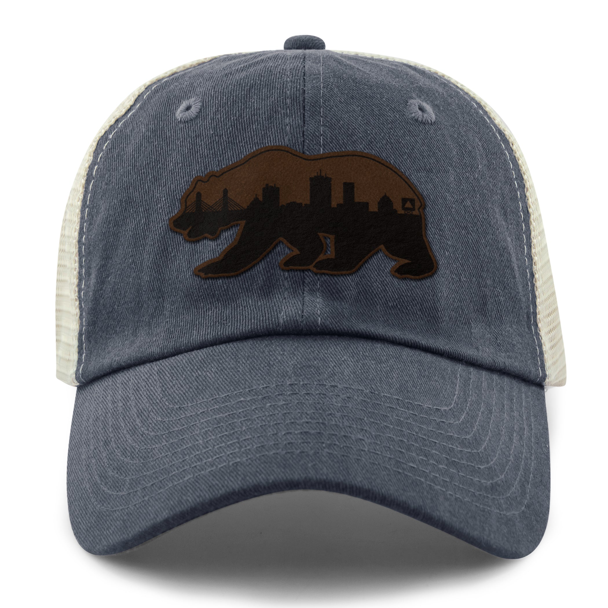 Boston Bear Skyline Leather Patch Relaxed Trucker - Chowdaheadz