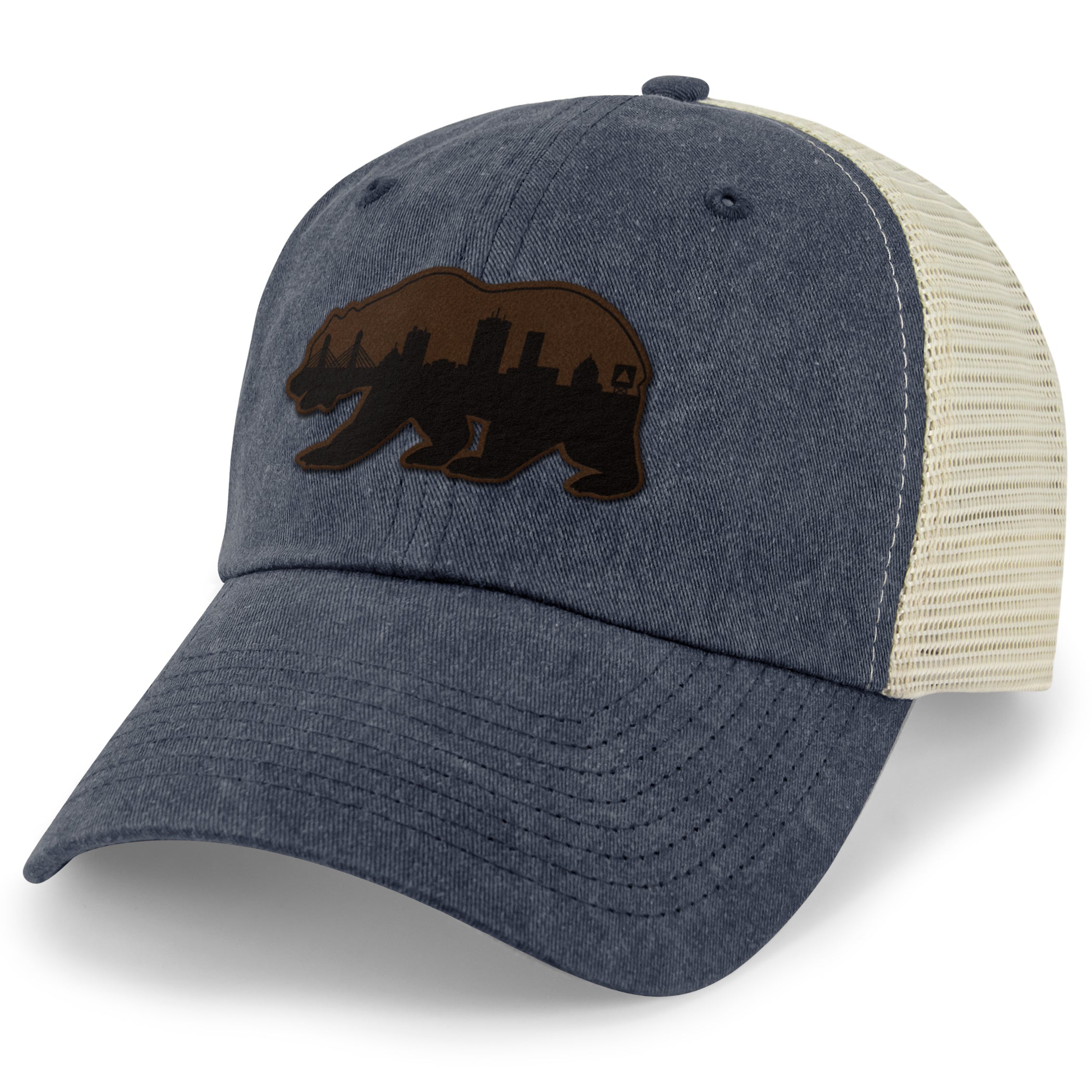 Boston Bear Skyline Leather Patch Relaxed Trucker - Chowdaheadz