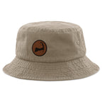 Cape Cod Circle Leather Patch Bucket Hat - Chowdaheadz
