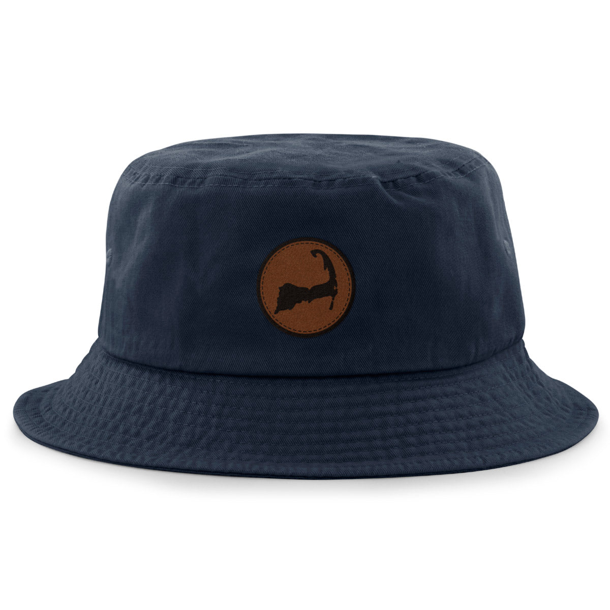 Cape Cod Circle Leather Patch Bucket Hat - Chowdaheadz