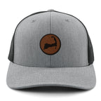 Cape Cod Circle Leather Patch Classic Snapback Trucker - Chowdaheadz