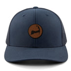 Cape Cod Circle Leather Patch Classic Snapback Trucker - Chowdaheadz