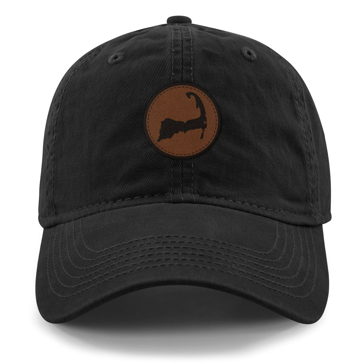 Cape Cod Circle Leather Patch Dad Hat - Chowdaheadz