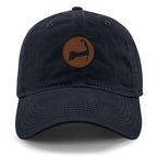 Cape Cod Circle Leather Patch Dad Hat - Chowdaheadz