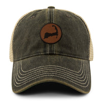 Cape Cod Circle Leather Patch Dirty Water Trucker - Chowdaheadz