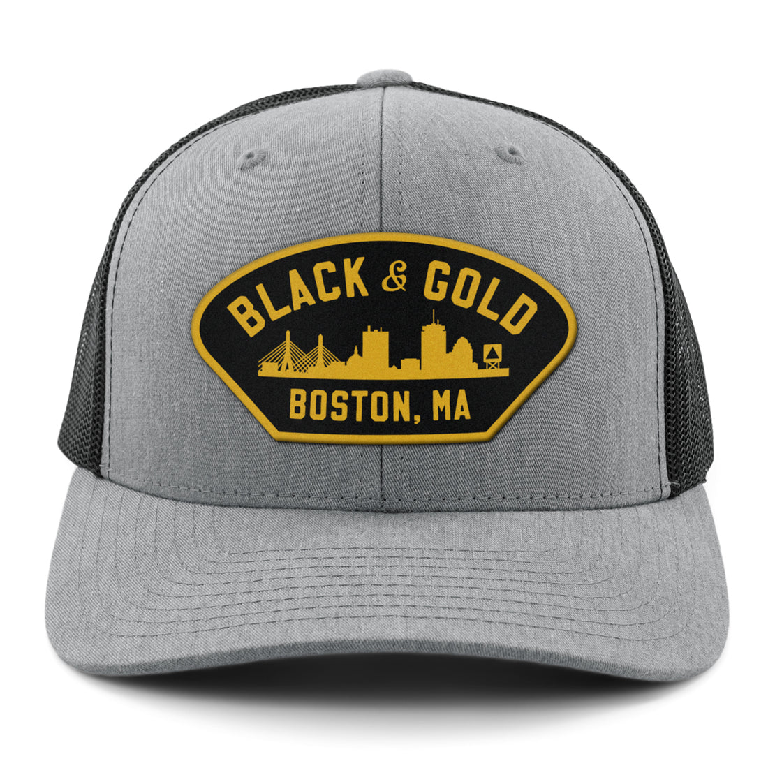 Black & Gold Boston Naval Classic Snapback Trucker - Chowdaheadz