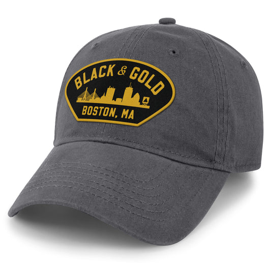 Black & Gold Boston Naval Dad Hat - Chowdaheadz