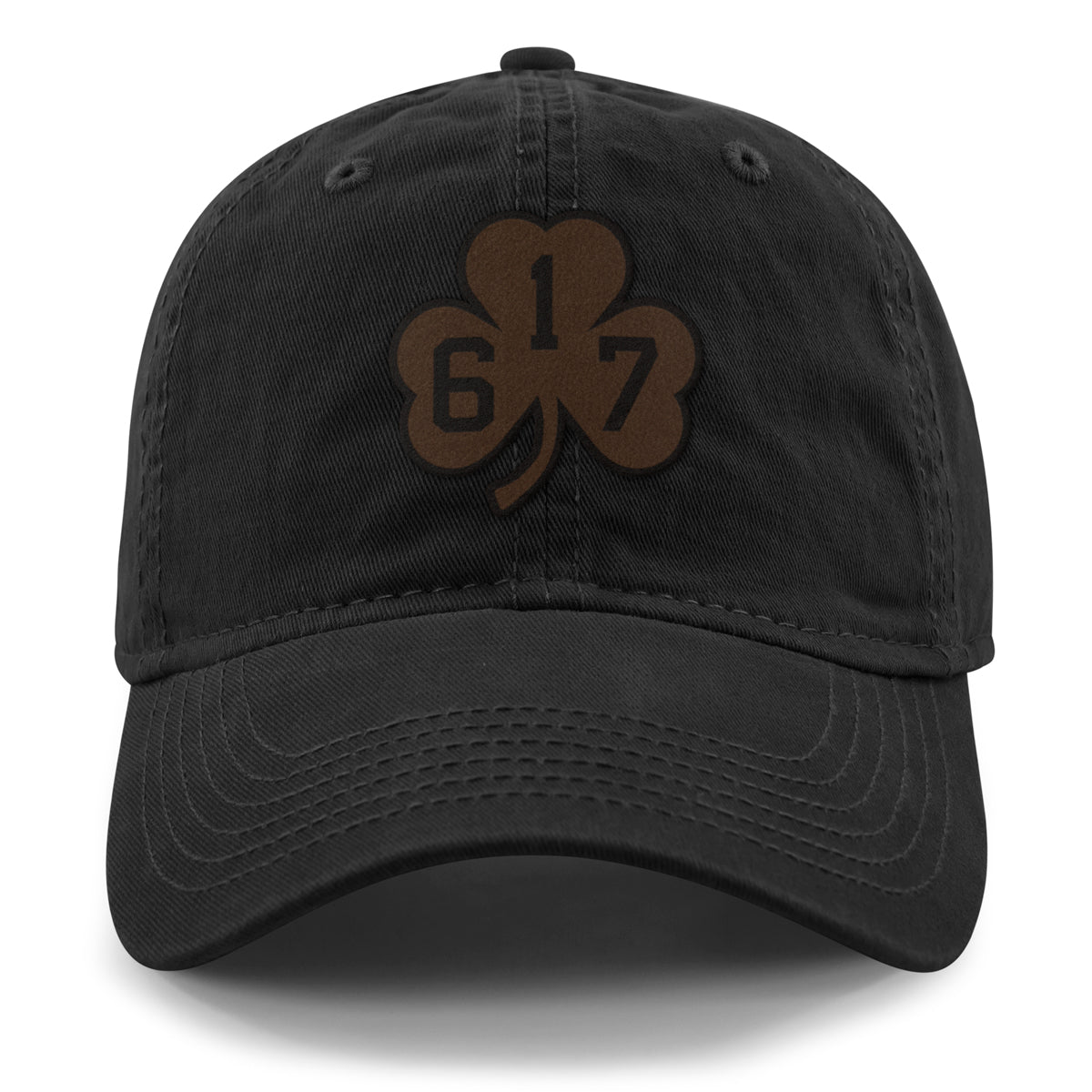 617 Shamrock Leather Patch Dad Hat - Chowdaheadz