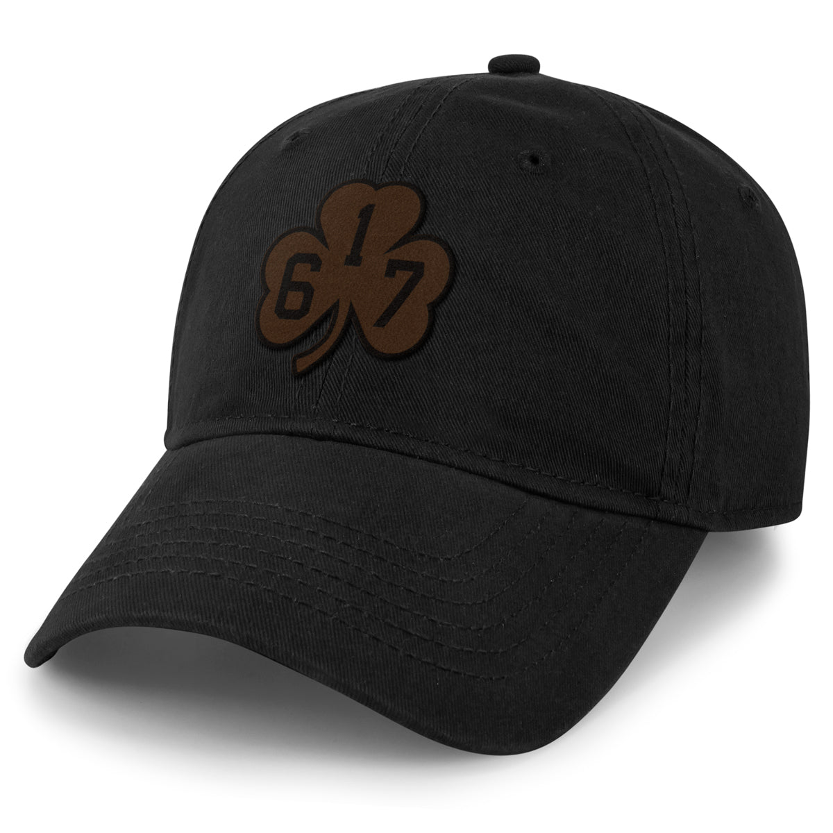 617 Shamrock Leather Patch Dad Hat - Chowdaheadz