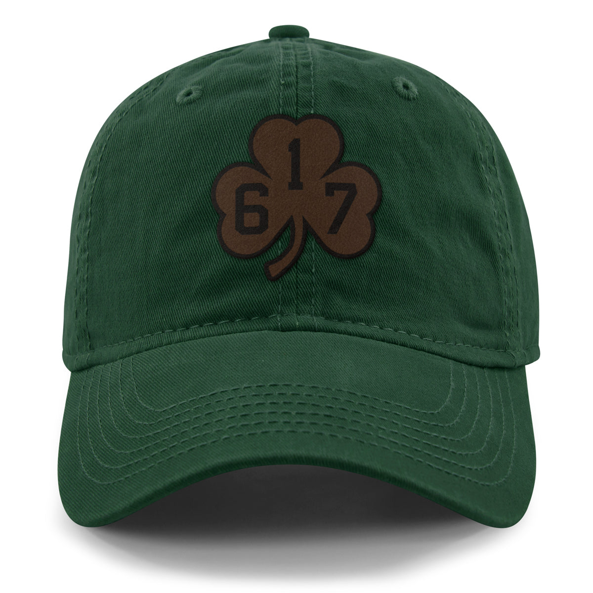 617 Shamrock Leather Patch Dad Hat - Chowdaheadz