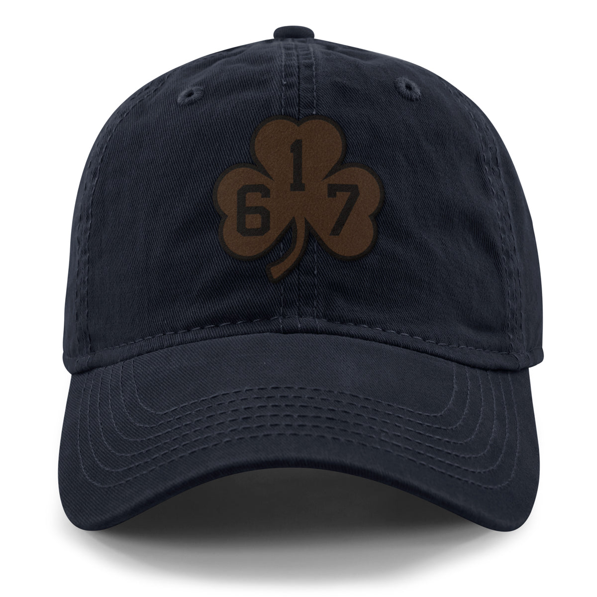 617 Shamrock Leather Patch Dad Hat - Chowdaheadz